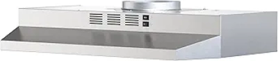 30 Inch Under Cabinet Range Hood - Stainless Steel Ducted/Ductless Convertible