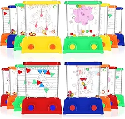 16Pcs Handheld Water Games Mini Arcade - Fish Ring Toss Basketball Toys for Kids & Adults