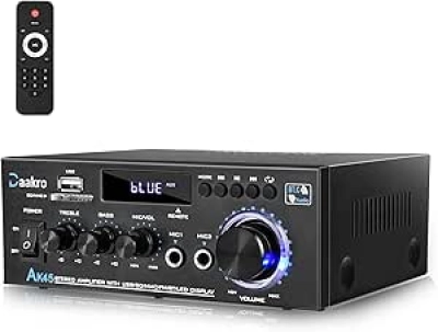 AK45 300W Bluetooth 5.0 Stereo Amplifier - Home Audio System with USB & Remote