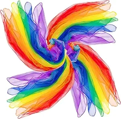 AIVIAI Juggling Scarves for Kids - 24 Pcs Colorful Dance Scarfs Set