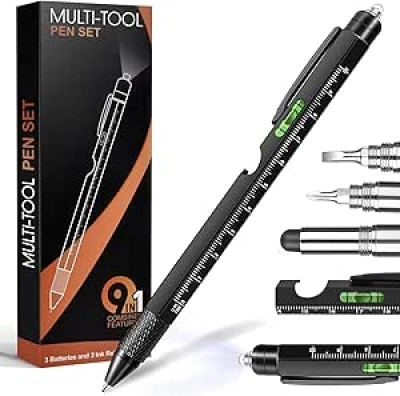 9-in-1 Multitool Pen - Best Gifts for Men, Dad & Husband | Christmas Stocking Stuffers