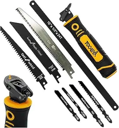 8-in-1 Multi-Blade Hand Saw Kit | Drywall, Wood & Metal Cutter with Quick Change