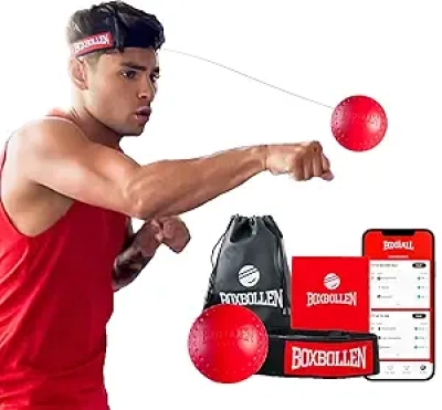 Boxbollen® Boxing Reflex Ball - App-Connected Punch Counter & Hand-Eye Coordination Trainer