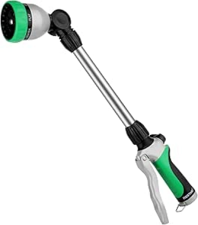 RESTMO Metal Watering Wand - Heavy Duty Garden Hose Sprayer with 7 Patterns