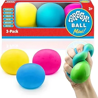 Color Changing Stress Balls 3-Pack - Squishy Fidget Toys for Adults & Kids
