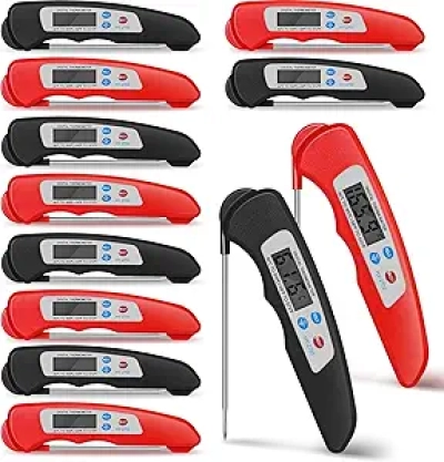 Xuhal 12 Pcs Digital Meat Thermometer - Waterproof Instant Read Food Thermometer with Probe