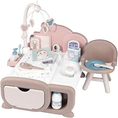 Smoby Baby Nurse Cocoon Nursery - 3-in-1 Doll Care Playset with Electronic Baby Monitor