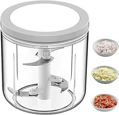 Manual Food Processor Chopper 1000ML - Fast Vegetable & Garlic Mincer