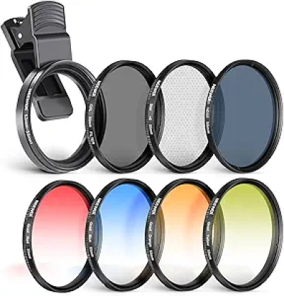 55mm Phone & DSLR Camera Filter Set - ND/CPL/Star/Graduated Filters Kit
