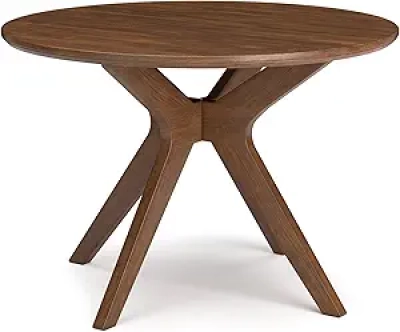 Signature Design by Ashley Lyncott 45" Round Dining Table - Mid-Century Brown Wood