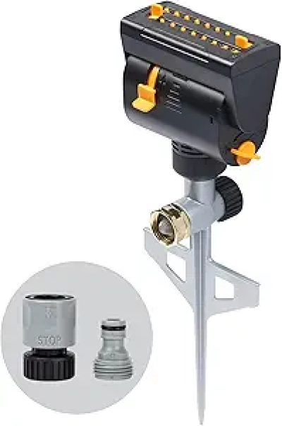 Melnor MiniMax Turbo Oscillating Sprinkler - 4000 sq ft Coverage, 4-Way Adjustable
