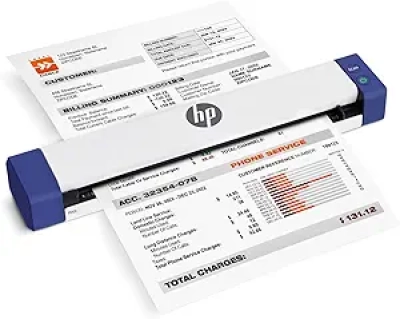 HP PS100 Portable USB Document Scanner - Fast Mobile Scanning for Home & Office