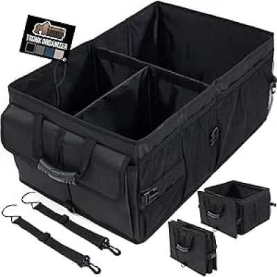 GORILLA GRIP Large Capacity Trunk Storage Organizer - Collapsible Car Organizer
