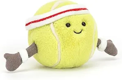 Jellycat Amuseables Tennis Ball Plush Toy 3.5" - Soft Stuffed Toy for Sports Fans