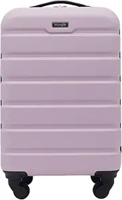 Wrangler 20" Spinner Carry-On Luggage in Lilac - Lightweight & Airline Compliant