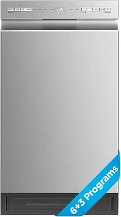 Midea 18" Built-in Dishwasher - 8 Place Settings, Energy Star, Stainless Steel