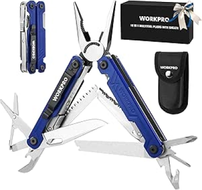 WORKPRO 18-in-1 Multi Tool Pliers - EDC Multitool with Pocket Knife & Safety Locks