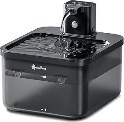 DownyPaws Cordless Cat Water Fountain - 84oz Battery Operated Pet Fountain with Motion Sensor