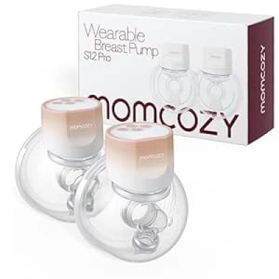 Momcozy S12 Pro Hands-Free Breast Pump | Wearable Electric Pump with Smart Display