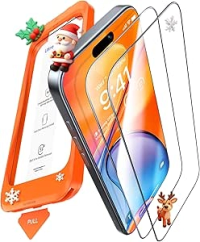 UltraGlass TOP 9H+ Armor Screen Protector for iPhone 15 Pro | Military Grade Shatterproof | 2 Pack