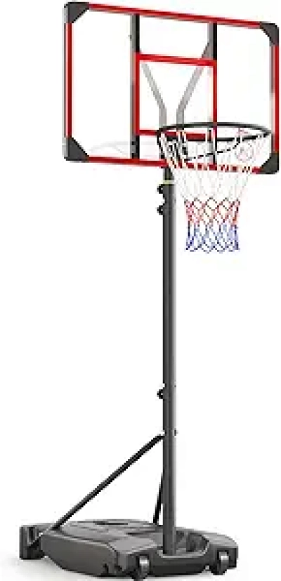 Adjustable Kids Basketball Hoop 4.82-8.53ft | Portable Outdoor & Indoor Hoop