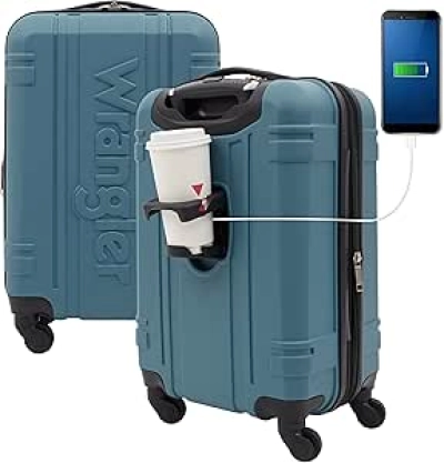 Wrangler Astral 20-Inch Hydro Hardside Carry-On Luggage with USB Port