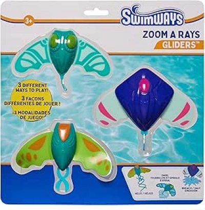 SwimWays Zoom-A-Rays Water Toys 3-Pack - Best Kids Pool Toys for Swim Training