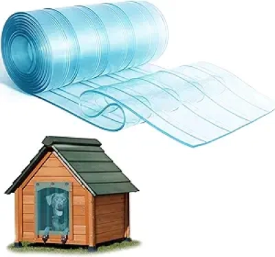 Dog Door Replacement Flaps - Transparent PVC Pet Door Curtain for Doghouse & Kennel
