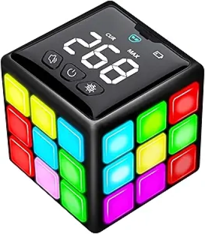 Rechargeable Game Cube for Kids Ages 6-12 - 15 Brain Games with Score Screen