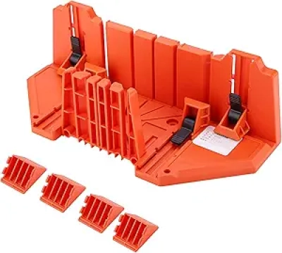 14 Inch Miter Box Woodworking Saw - 4 Angle Slot Plastic Clamping Tool