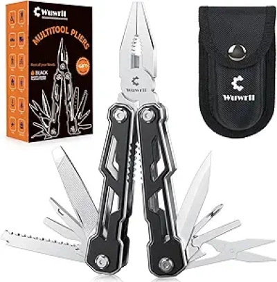 16-in-1 Stainless Steel Multitool with Safety Lock | Pocket Knife for Camping & Survival