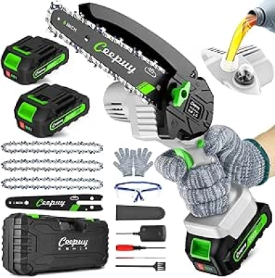 6 Inch Cordless Mini Chainsaw - 880W Battery Powered Portable Electric Saw for Tree Trimming