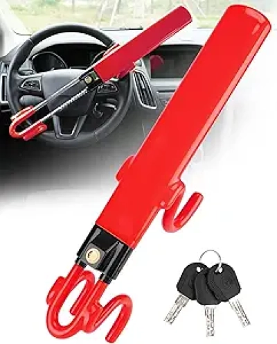 Tevlaphee Steering Wheel Lock - Heavy Duty Anti-Theft Car Security Device for Trucks & SUVs