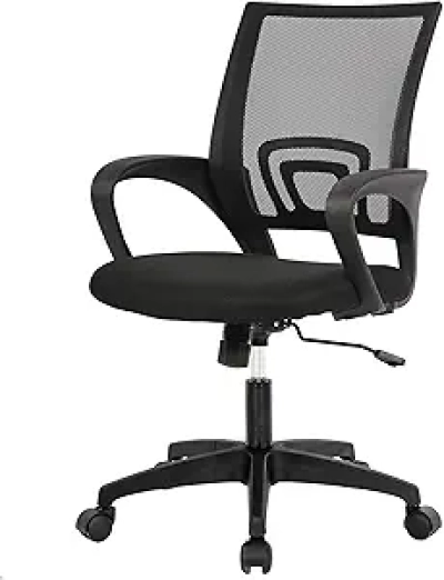 Ergonomic Office Chair with Lumbar Support - Adjustable Mesh Computer Chair for Home & Office