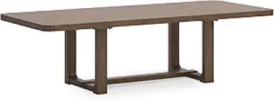 Cabalynn Farmhouse Dining Extension Table with Leaf | Light Brown