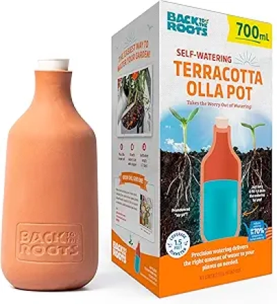 Self-Watering Terracotta Olla Pot 700mL | 1 Week Precision Watering System