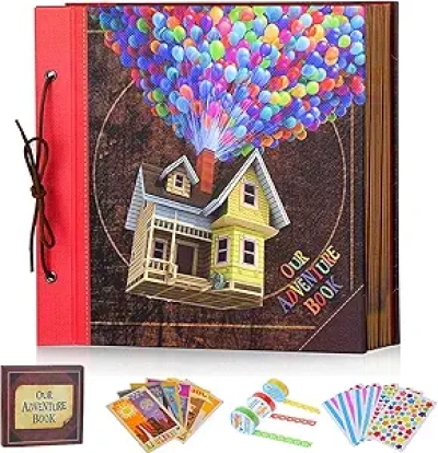 12x12 Large Handmade Scrapbook Album - 60 Pages DIY Travel Memory Book