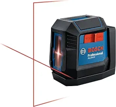 BOSCH GLL50-20 Self-Leveling Cross-Line Laser | 50 Ft Range with Magnetic Mount