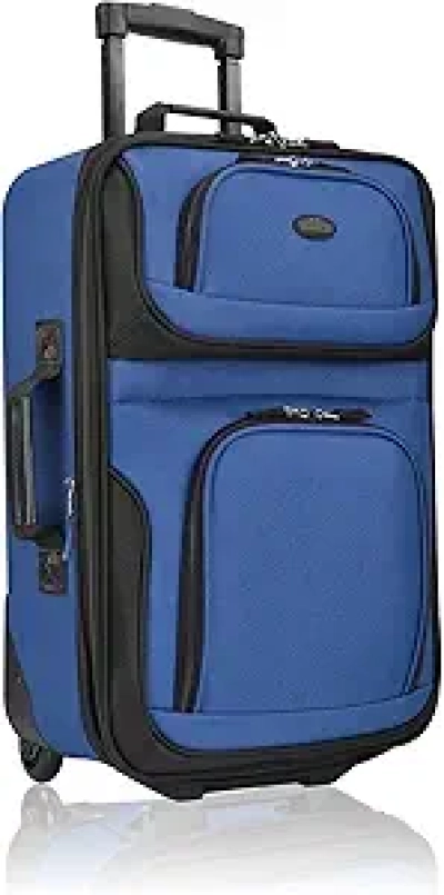 U.S. Traveler Rio Carry-on Suitcase | Lightweight Softside Rolling Luggage