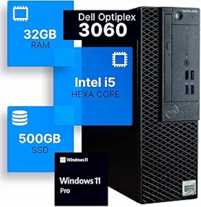 Dell Optiplex 3060 Desktop PC | Intel i5-8500 | 32GB RAM | 500GB SSD | Windows 11 Pro