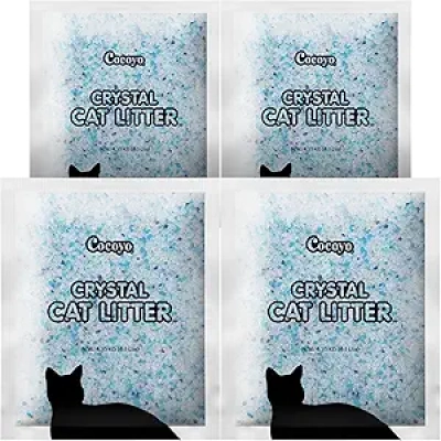 COCOYO Crystal Cat Litter - 17.2 Lbs Silica Gel Value Pack | Odor Control