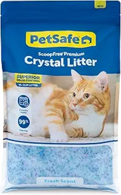PetSafe ScoopFree Premium Crystal Cat Litter - Ultra-Absorbent Silica, 8 lb