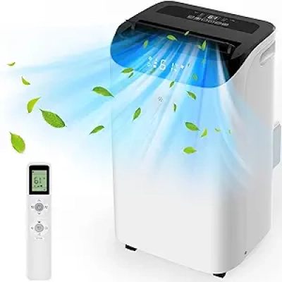 14000 BTU Portable Air Conditioner with Remote Control - 3-in-1 Cooling, Fan & Dehumidifier for 700 sq.ft