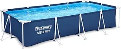 Bestway Steel Pro 13ft Above Ground Pool - 1,506 Gallon Rectangular Swimming Pool