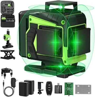 16 Line 360° Green Laser Level - Professional Self-Leveling Tool with Remote Control