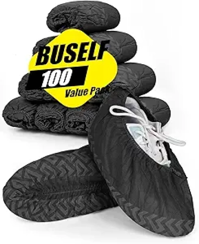 X-Large Non-Slip Shoe Covers 100 Count - Disposable Boot Covers Up to Size 13