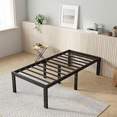 Novilla Twin Bed Frame 14 Inch Metal Platform - 800 lbs Capacity, Under-Bed Storage