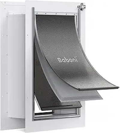 Large Pet Door for Walls - 3-Flap Dog & Cat Door up to 100 Lb | Baboni