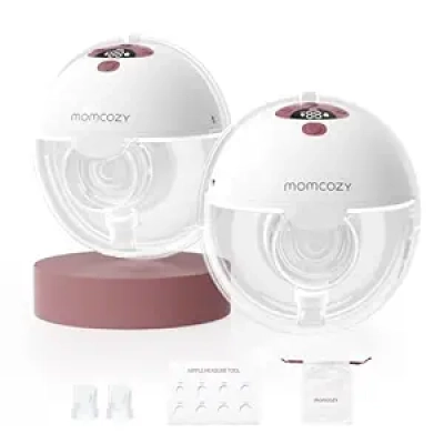 Momcozy M5 Lite Hands-Free Wearable Breast Pump - DoubleFit Flange, 2-Pack
