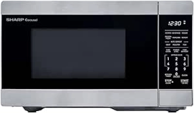 SHARP 0.9 Cu. Ft. Countertop Microwave Oven - 900W Stainless Steel with Carousel Turntable
